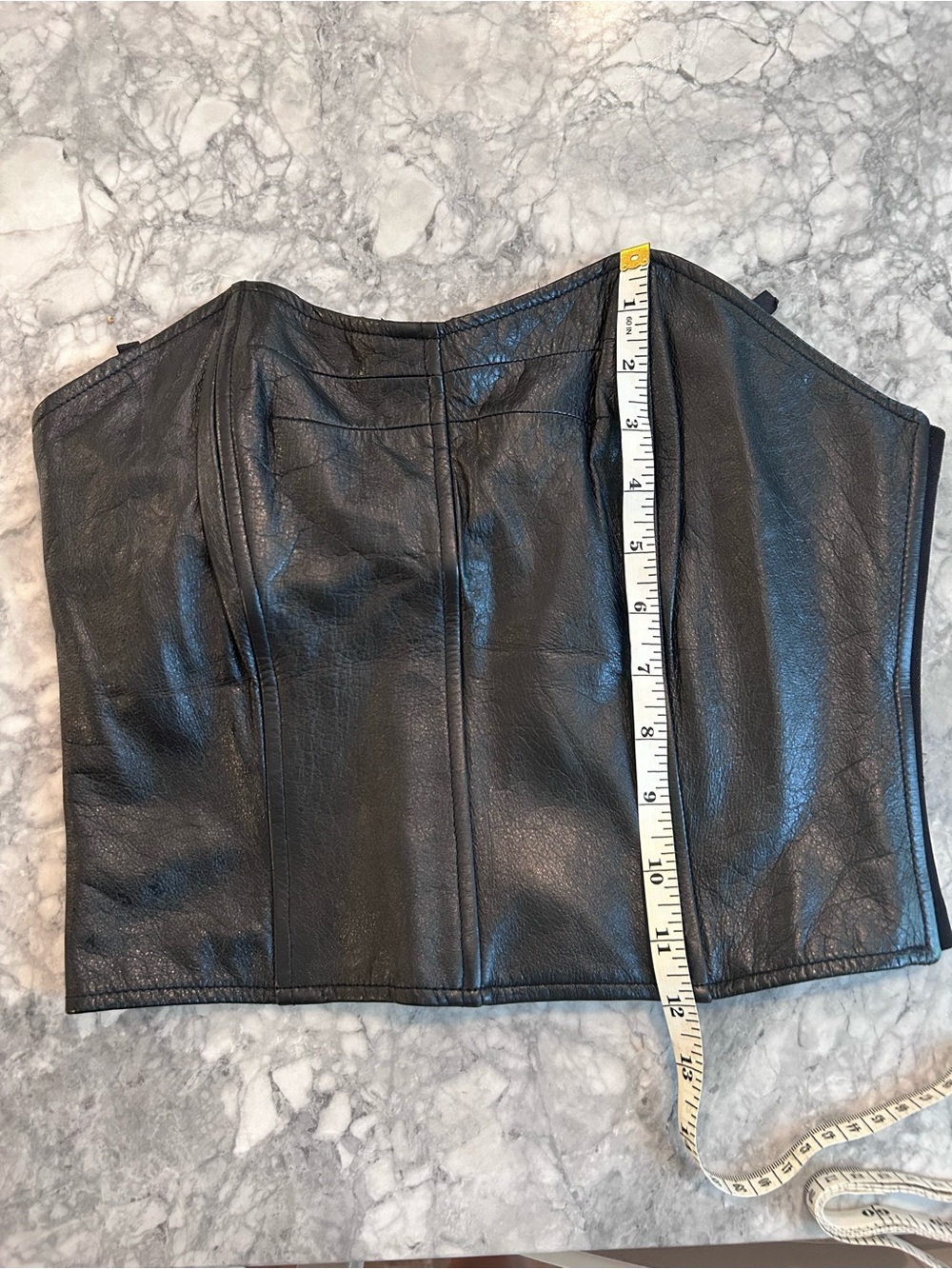🖤 Timeless Leather Elegance | Wilsons Genuine Leather Bustier - Picture 3 of 7